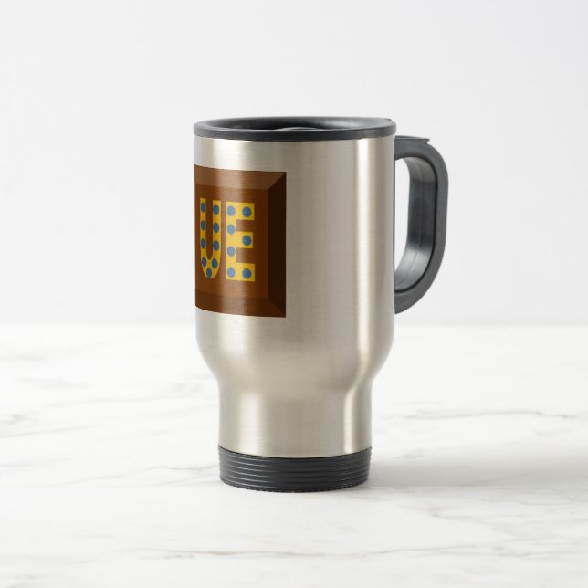 Caneca Térmica Chávena para viagem/trabalho EUROPA CHOCOLATE (Frente Esquerda)