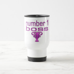 Caneca Térmica Chefe do número 1 no rosa