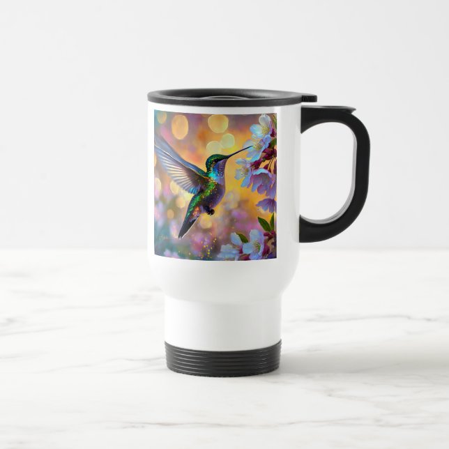 Caneca Térmica Cherry Blossom Fantasy Hummingbird (Direita)