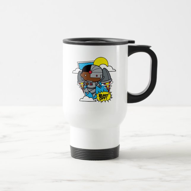 Caneca Térmica Chibi Cyborg Desliga! (Direita)