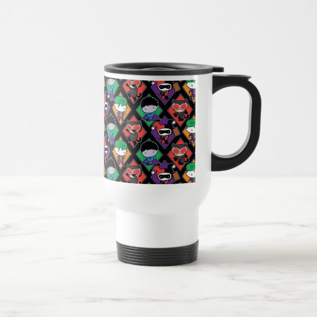 Caneca Térmica Chibi Justice League Villain Pattern (Direita)