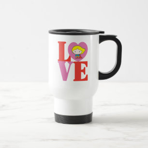 Caneca Térmica Chibi Supergirl LOVE