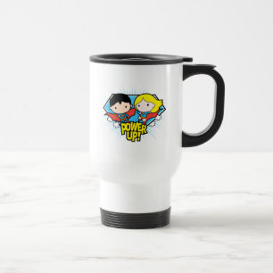 Caneca Térmica Chibi Superman e Chibi Supergirl Ligam!