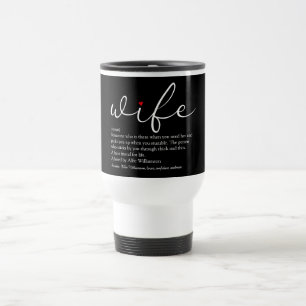 Caneca Térmica Chic Script Coração de Amor Vermelho Definição de 