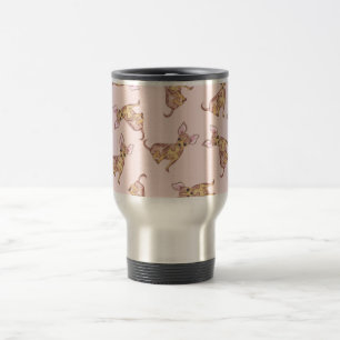 Caneca Térmica Chihuahua bonito Brown cor-de-rosa pintado