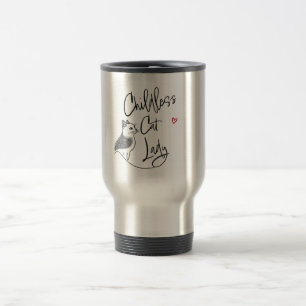Caneca Térmica Childless cat Lady travel mug