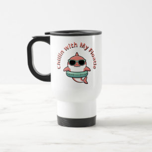 Caneca Térmica Chillin’ com meu boia   Shark Baby Kids