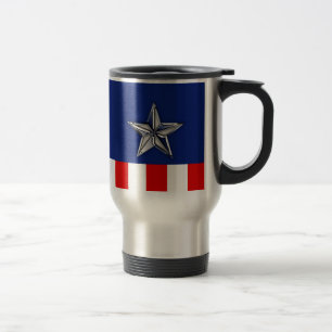 Caneca Térmica Chrome Como Estrela em Cores Patrióticas Festivas