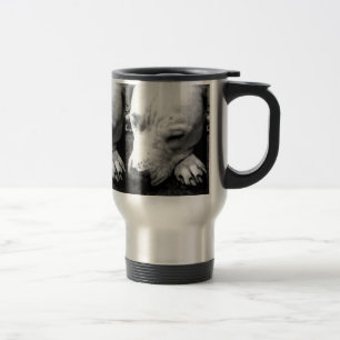 Caneca Térmica cicatriz do harry potter cachorro pit bull branco