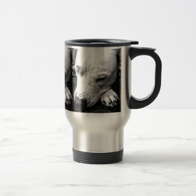Caneca Térmica cicatriz do harry potter cachorro pit bull branco (Direita)