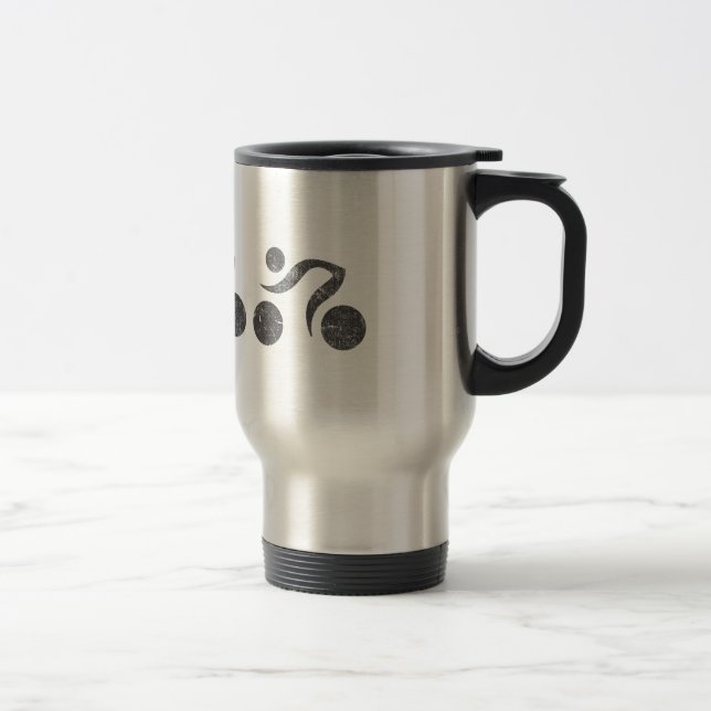 Caneca Térmica Ciclistas em Cinzas (Direita)