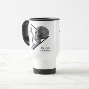 Caneca Térmica Cinza, a verdade está lá fora