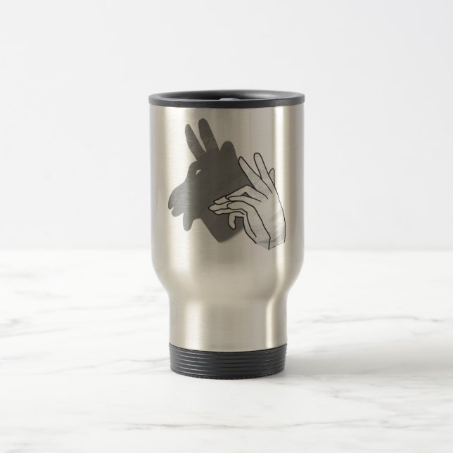 Caneca Térmica Cinza Hand Silhouette Billy Goat (Centro)
