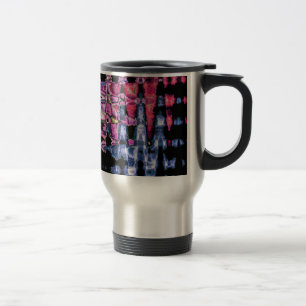 Caneca Térmica Cinzas de Cinza Roxo bonito e Aquarelas Negras