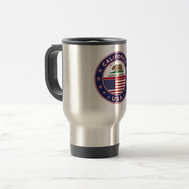 Caneca Térmica circle design, (Frente Esquerda)