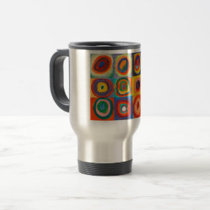 Caneca Térmica Círculos Concentrados Quadrados de Kandinsky