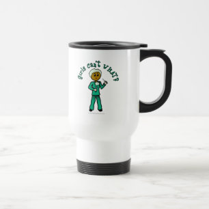 Caneca Térmica Cirurgiã Escura em Escrutínios Verdes