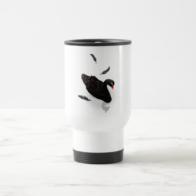 Caneca Térmica Cisne preta elegante (Centro)