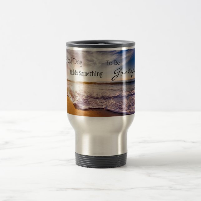 Caneca Térmica Citação de Cada Dia Tem Algo para Ser Grato (Centro)