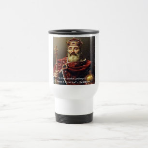 Caneca Térmica Citação de Carlomano & Línguas Famosas