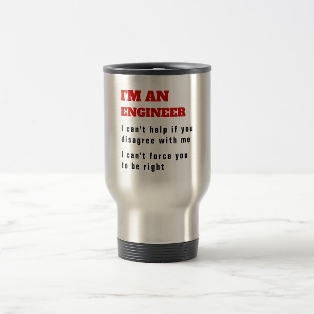 Caneca Térmica Citação de Engenharia de ENGENHEIROS Engraçada Sem (Centro)