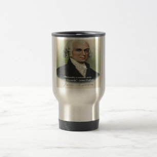 Caneca Térmica Citação de James Madison "Filosofia/Senso Comum"