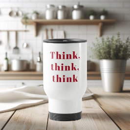 Caneca Térmica Citação de Pensão Vermelha Positiva de Inspiração