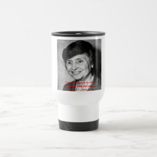 Caneca Térmica Citação de Sabedoria de Helen Keller "Fé/Força"