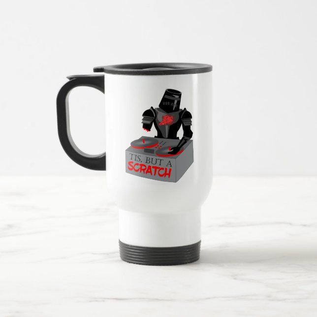 Caneca Térmica Citação Divertida 'É Só um Arranhão' | Comédia Clá (Esquerda)