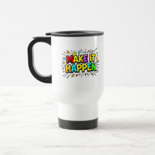 Caneca Térmica Citação motivacional colorida e em negrito
