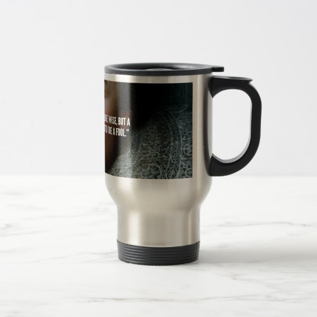 Caneca Térmica Citação: tolo, Shakespeare (Direita)