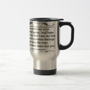 Caneca Térmica Citações da persuasão de Jane Austen