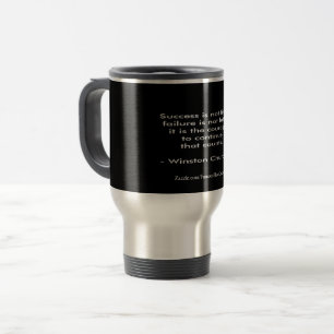 Caneca Térmica Citações de Winston Churchill; Sucesso
