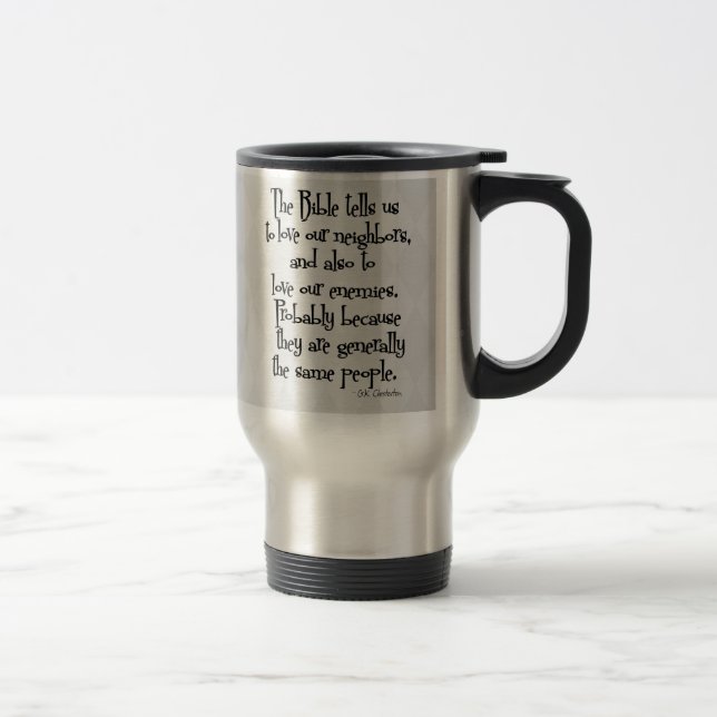 Caneca Térmica Citações religiosas cristãs engraçadas GK (Direita)