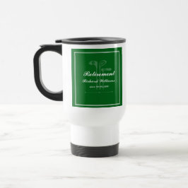 Caneca Térmica Clássico Aposentadoria Golf Clubs Tema Branco Verd