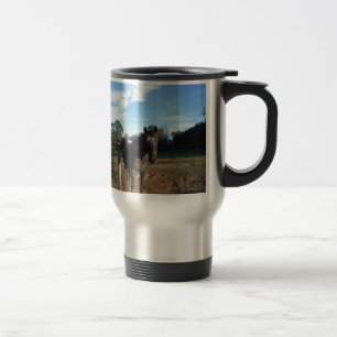 Caneca Térmica Coco e cavalo castanho creme