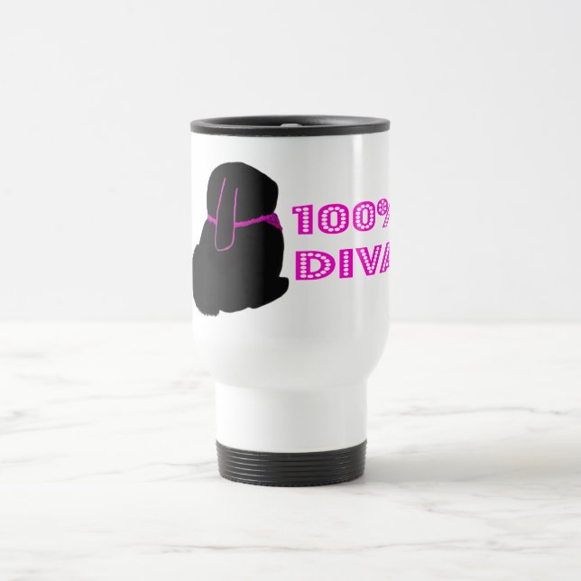 Caneca Térmica Coelhinha diva com brilho (Centro)