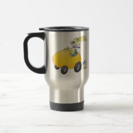 Caneca Térmica Coelhinho da Páscoa que conduz um ovo da páscoa!