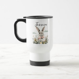 Caneca Térmica Coelho Bonito Personalizado   Animal de Estimação 