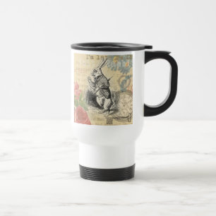 Caneca Térmica Coelho Branco Aventuras de Alice no País das Marav