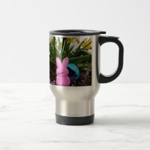 Caneca Térmica Coelho da Páscoa Personalizado Paz Amor Arte Desti