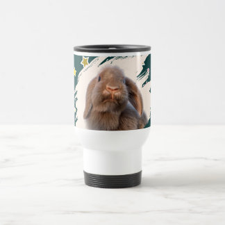 Caneca Térmica Coelho Holland Lop Personalizado Natal Foto Café M