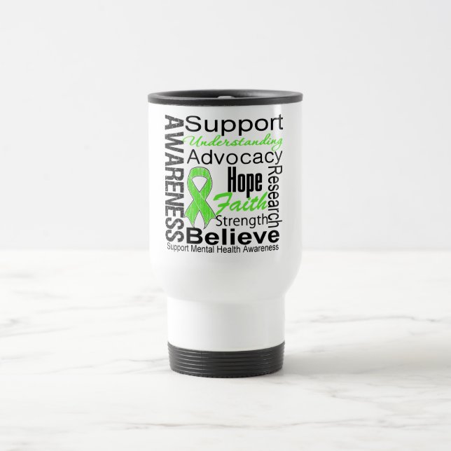 Caneca Térmica Colagem - consciência da saúde mental (Centro)