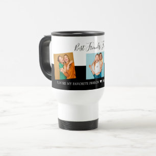 Caneca Térmica Colagem de Fotografias BFF - Melhor Escrita de Ami