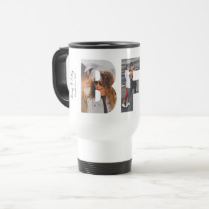 Caneca Térmica Colagem de Fotografias Moderna de Melhores Amigos