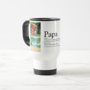 Caneca Térmica Colagem de Fotografias Pai Definição 4 do Pai pa