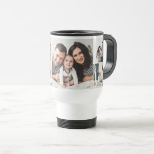 Caneca Térmica Colagem de Fotografias Personalizada da Família 7