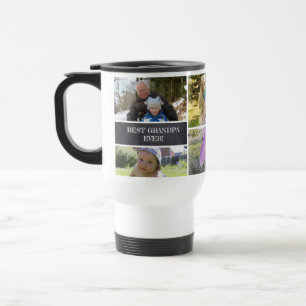 Caneca Térmica Colagem de Fotografias Personalizada do Melhor Avô