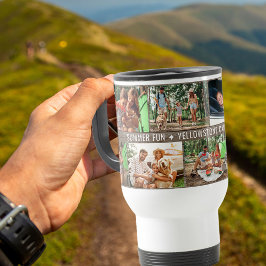 Caneca Térmica Colagem de Fotos da Família - Adicionar 9 Fotos e 