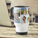 Caneca Térmica Colagem de Fotos da Família com 6 Fotos e Texto Pe<br><div class="desc">Personalize esta caneca de viagem útil com suas fotos favoritas de sua reunião de família ou férias. O modelo está configurado pronto para que você adicione até 6 fotos, exibidas como 2x retrato vertical e 4x quadrado / instagram no formato. Você também pode editar (ou excluir) o texto de exemplo...</div>